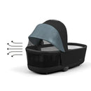 Priam4/ePriam2 Lux Cot - Deep Black