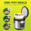 Digital Rice Cooker & Food Steamer - Silver