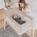 Baby Delight Heirloom Willow Wooden Bassinet | Bedside Sleeper & Baby Bassinet | 100% GOTS Certified Organic Cotton Fabric | Organic Oat
