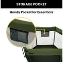 Hexagon Pop Up Playard with Removable Canopy - Olive Green