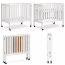 Jett Non-Full Size Folding Crib - White