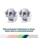 Adhesive Magnetic Cabinet Locks - 20 Locks and 2 Keys, White