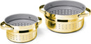 Small & Large Steamer Set - Gold