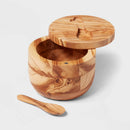 Salt Cellar With Spoon - Brown
