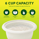6-Cup Rice Cooker & Food Steamer - White