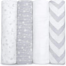 Muslin Swaddle Blankets for Boys and Girls - Grey