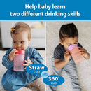 10oz Straw to 360° Cup Set - Pink/Coral - 2 Pack