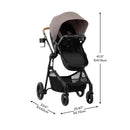 Pivot NXT Travel System w/ Revolve180 LiteMax NXT Infant Car Seat - Driftwood Brown