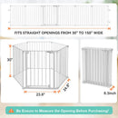 150" Extra Wide Baby Gate with Door - White