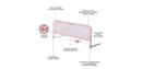 Adjustable Mesh Bedrail Double Pack - Pink