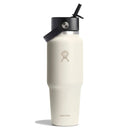 32oz Wide Mouth Flex Straw Travel Water Bottle - White