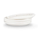 Zora Porcelain Salad Plate Set of 4 - White