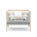 Teddi Convertible Mini Crib with Mattress - Natural/White
