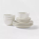 12pc Stoneware Avesta Dinnerware Set - White