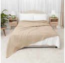 Waffle Blanket for Adults, Extra Large 50" x 60” - Sand