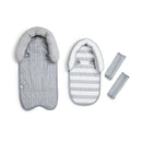 Antimicrobial Head Support & Strap Cover - Grey