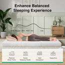 Folding Mattress, Queen Size Comfort Foam Tri-Fold Mattress with Cloud Design Cover, 4- White