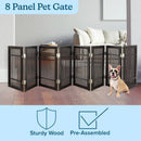 Foldable Indoor Dog Gate - Brown