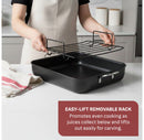 Simply Cook 13"x16" Nonstick Roaster Black