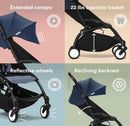 YOYO³ Travel Stroller Bundle - Black Frame/Air France Blue