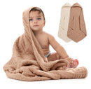 Hooded Baby Towels - 6 Layer Muslin Cotton - Large 32 x 32 Inch