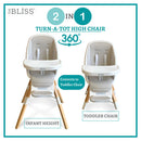 2-in-1 Turn-A-Tot High Chair - Gray Taupe