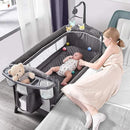 Baby Bassinet Bedside Crib - Grey
