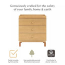 Gelato 3-Drawer Changer Dresser with Removable Changing Tray - Honey