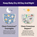 34ct Disposable Overnight Diapers - Size 6