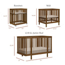 Pogo 8-in-1 Convertible Crib with All-Stages Conversion Kits - Natural Walnut