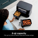 5-in-1 6-qt. 2-Basket Air Fryer with DualZone Technology - Black