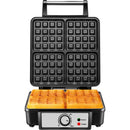 Chefman 4-Slice Belgian Waffle Maker With Adjustable Temperature and Nonstick Plates - Black