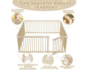Wooden Baby Playpen - Adjustable Gate
