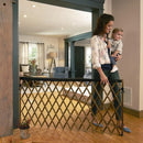 Expansion Walk Thru Room Divider Baby Gate - Dark Brown