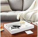 Serving Tray with Handles and Coasters