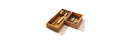10-Piece Golden Natural Bamboo Storage Organizer Box Set