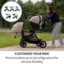 Pivot Xpand Travel System with LiteMax NXT Infant Car Double Seater - Coal Black