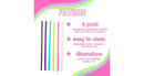 Glitter Water Bottle Straws - Pink