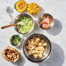 Stainless Steel Non-Slip Mixing Bowls - Silver