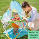 Summer by Ingenuity, Pop 'N Jump Portable Baby Activity Center, Indoor Outdoor Use, Lightweight, Carrying Bag, Canopy, 6-12 months (Animals)