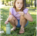 Water Bottle with Straw Lid - Green