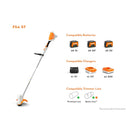 Stihl FSA 57 Battery Trimmer, 11" Cutting Width (Battery & Charger Sold Separately)