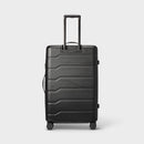 Hardside Large Checked Spinner Suitcase - Black