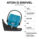 Aton G Swivel Infant Car Seat - Beach Blue