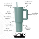 40oz Stainless Steel Lidded Tumbler Powder Coat