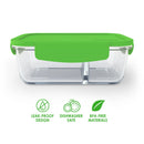 Glass Snack Container - Green
