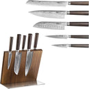 Damascus Steel 6-Piece Magnetic Knife Block Set