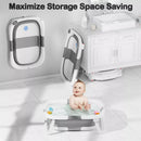 Collapsible Baby Bathtub for Infants and Toddlers - Gray