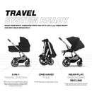 Balios S Lux Stroller - Silver Frame Moon Black Seat