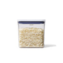 POP 1.2qt Plastic Slim Rectangle Airtight Food Storage Container White